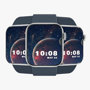 Brand A Smart watch Silver Color 3D model