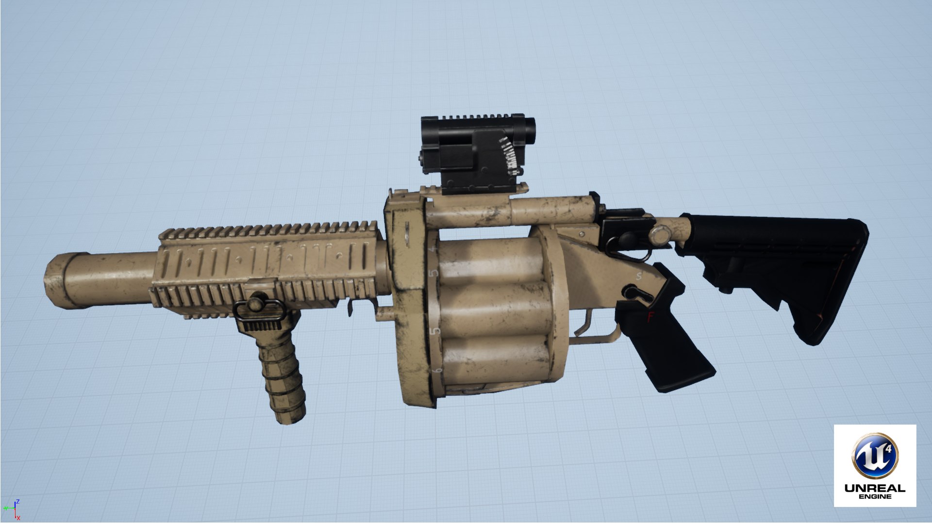 3D M32 Grenade Launcher Model - TurboSquid 1377483