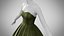 Dress 48 Olive Green Velvet