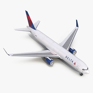 boeing 767-300f delta air lines 3d model