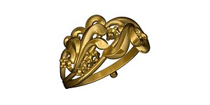 3D gold ring