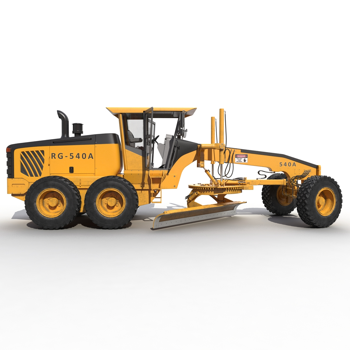 3d model road grader rigged