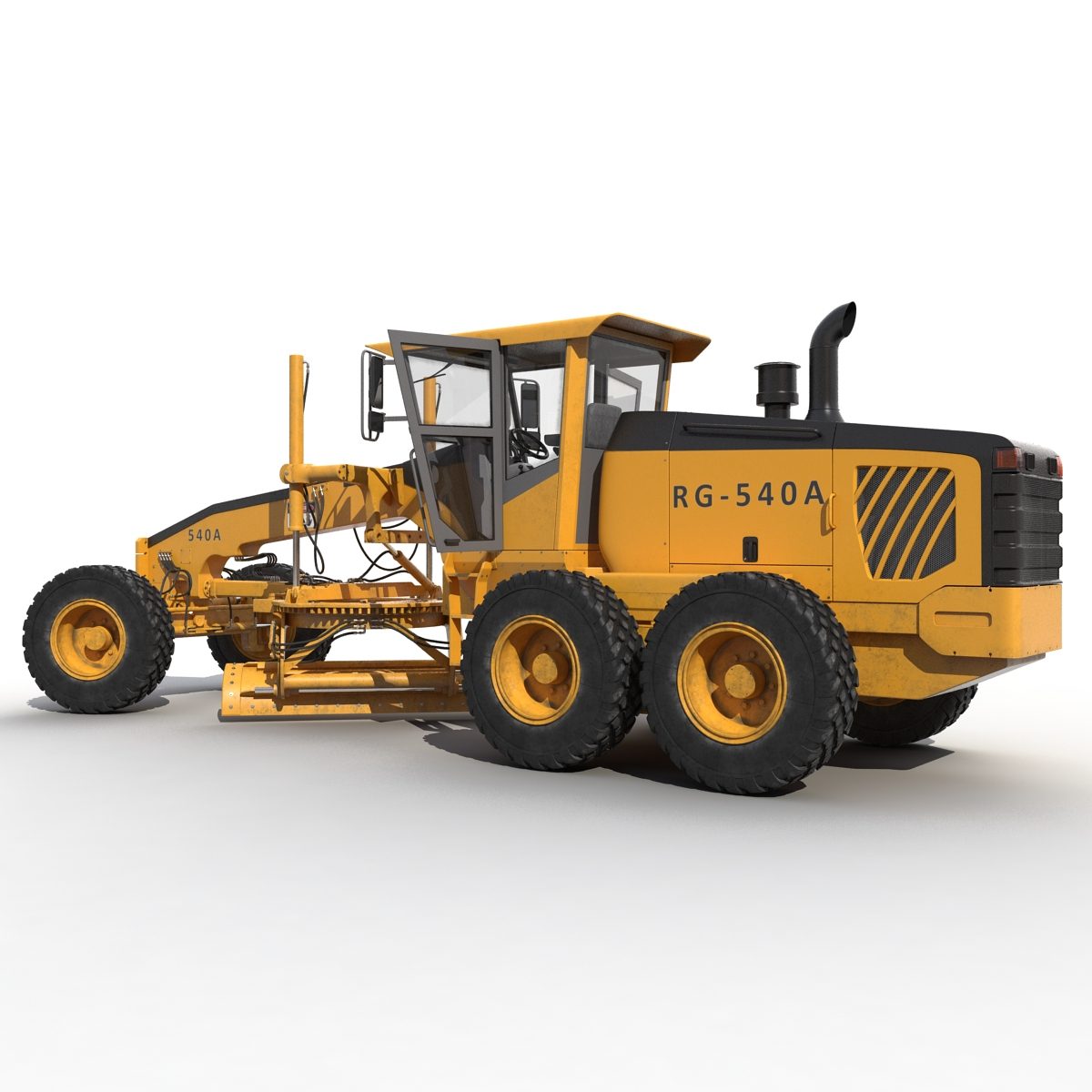 3d model road grader rigged