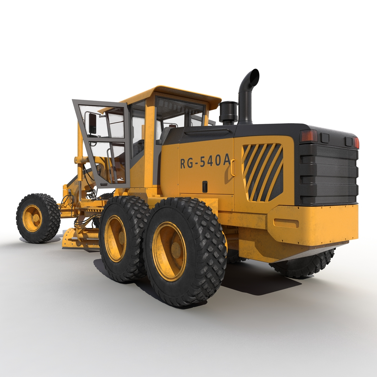 3d model road grader rigged