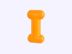 I Alphabet 3D model