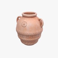 Decorative Terracotta Amphora Pot  PBR 3D Model