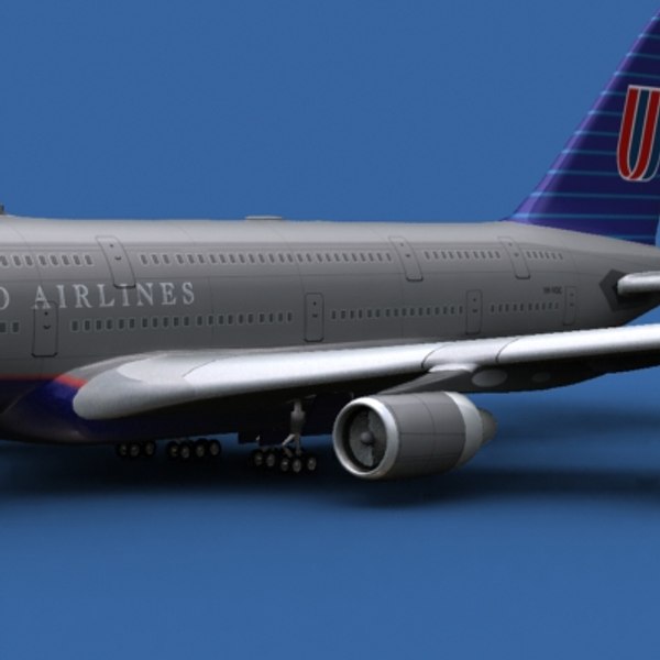 3d airbus a380-800 united airlines