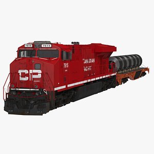 Train Loaded with Steel Rolls 3D