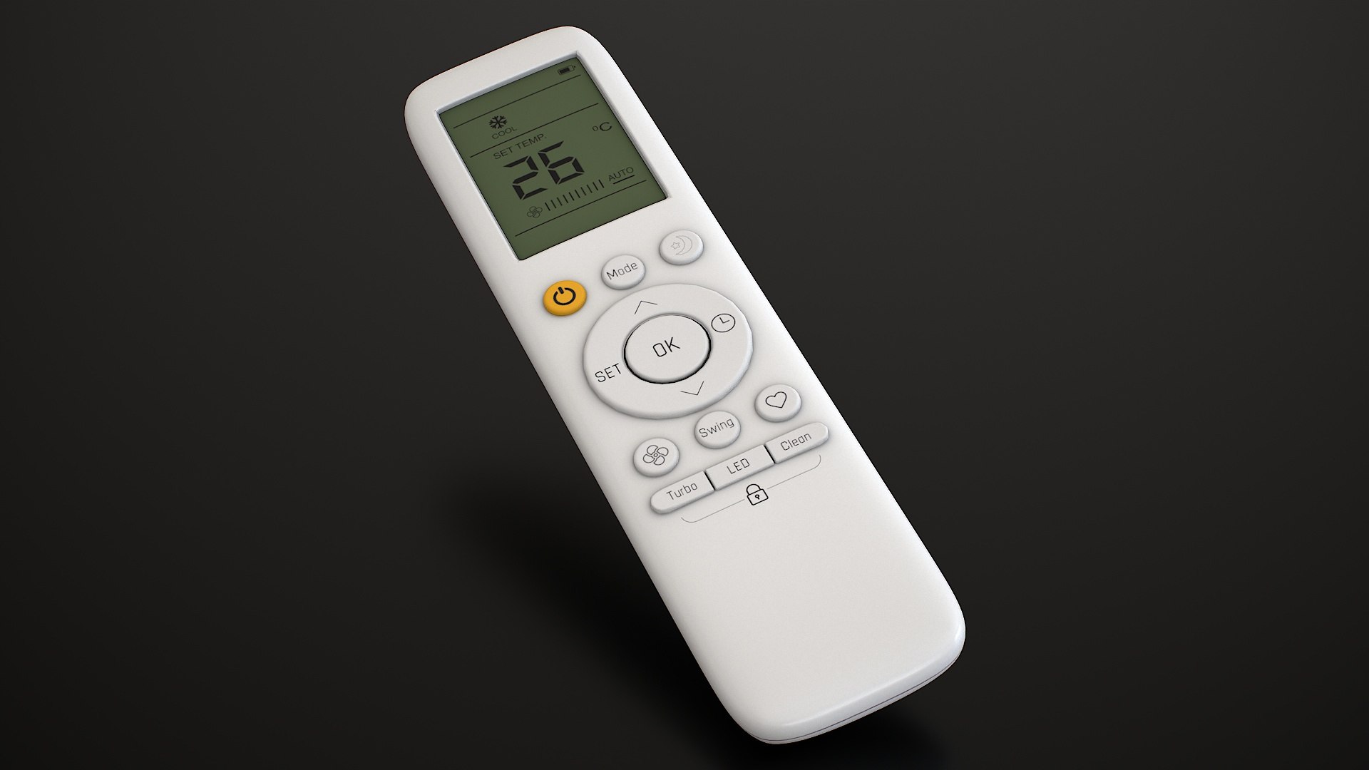 Air Conditioner Remote Control - AC Remote Low-poly 3D Model 3D Model ...