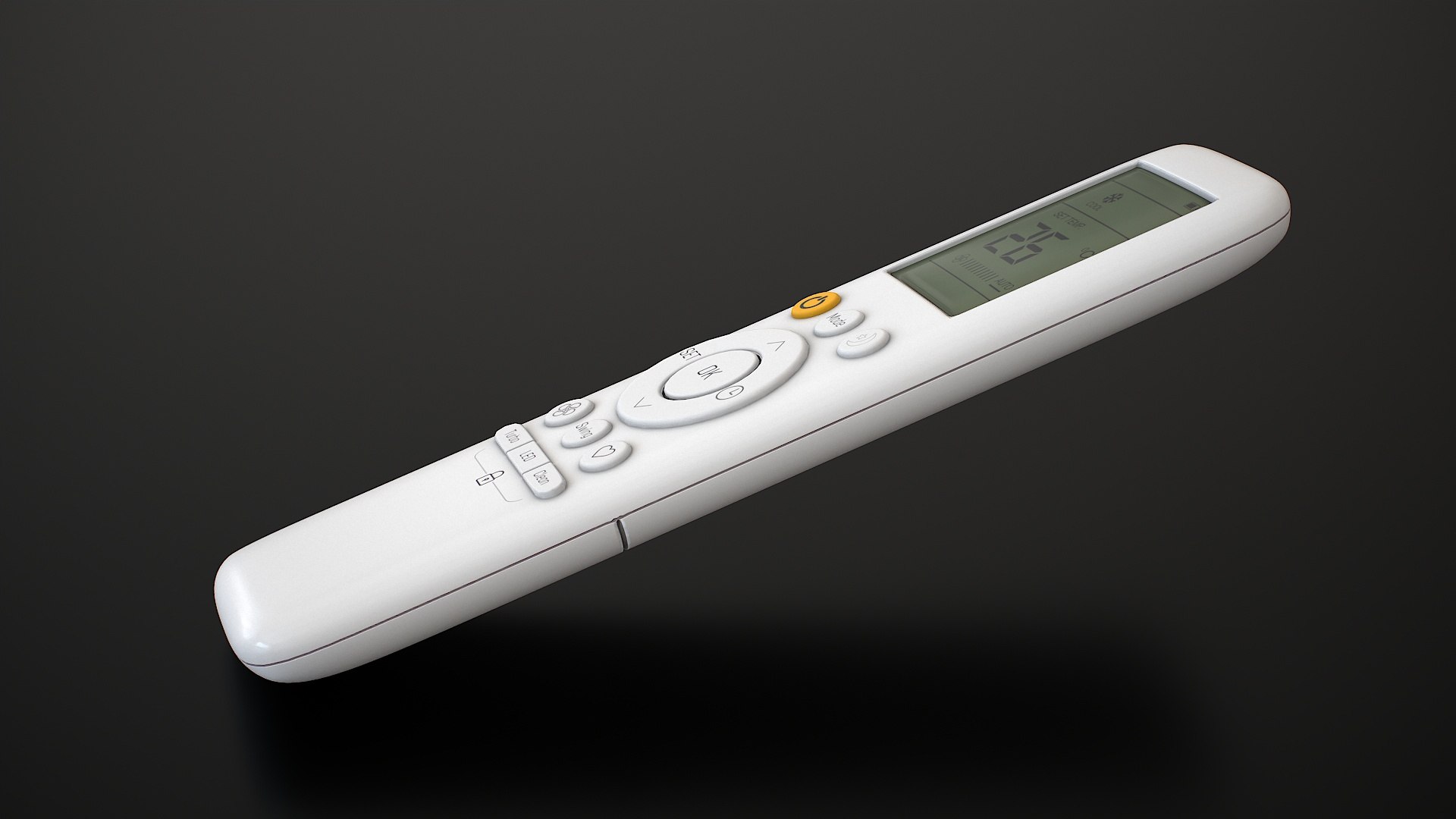 Air Conditioner Remote Control - AC Remote Low-poly 3D model 3D model ...