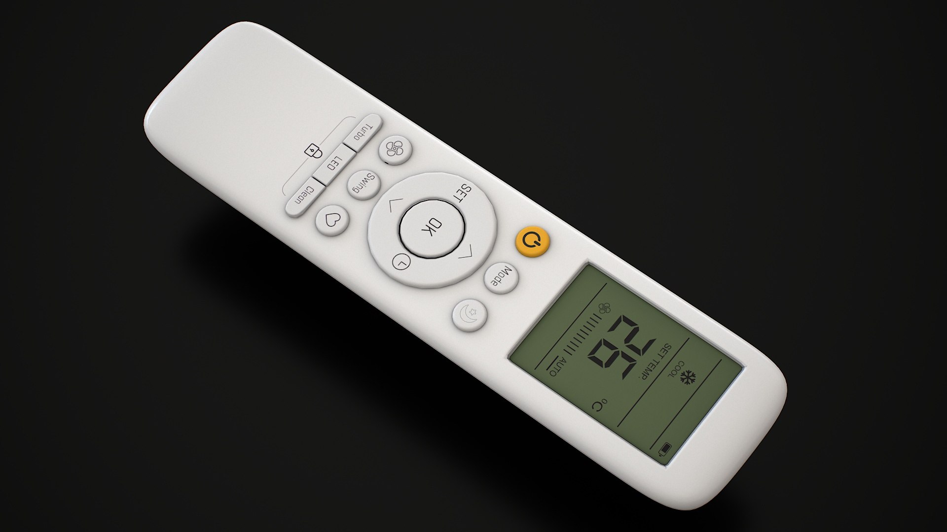 Air Conditioner Remote Control - AC Remote Low-poly 3D Model 3D Model ...