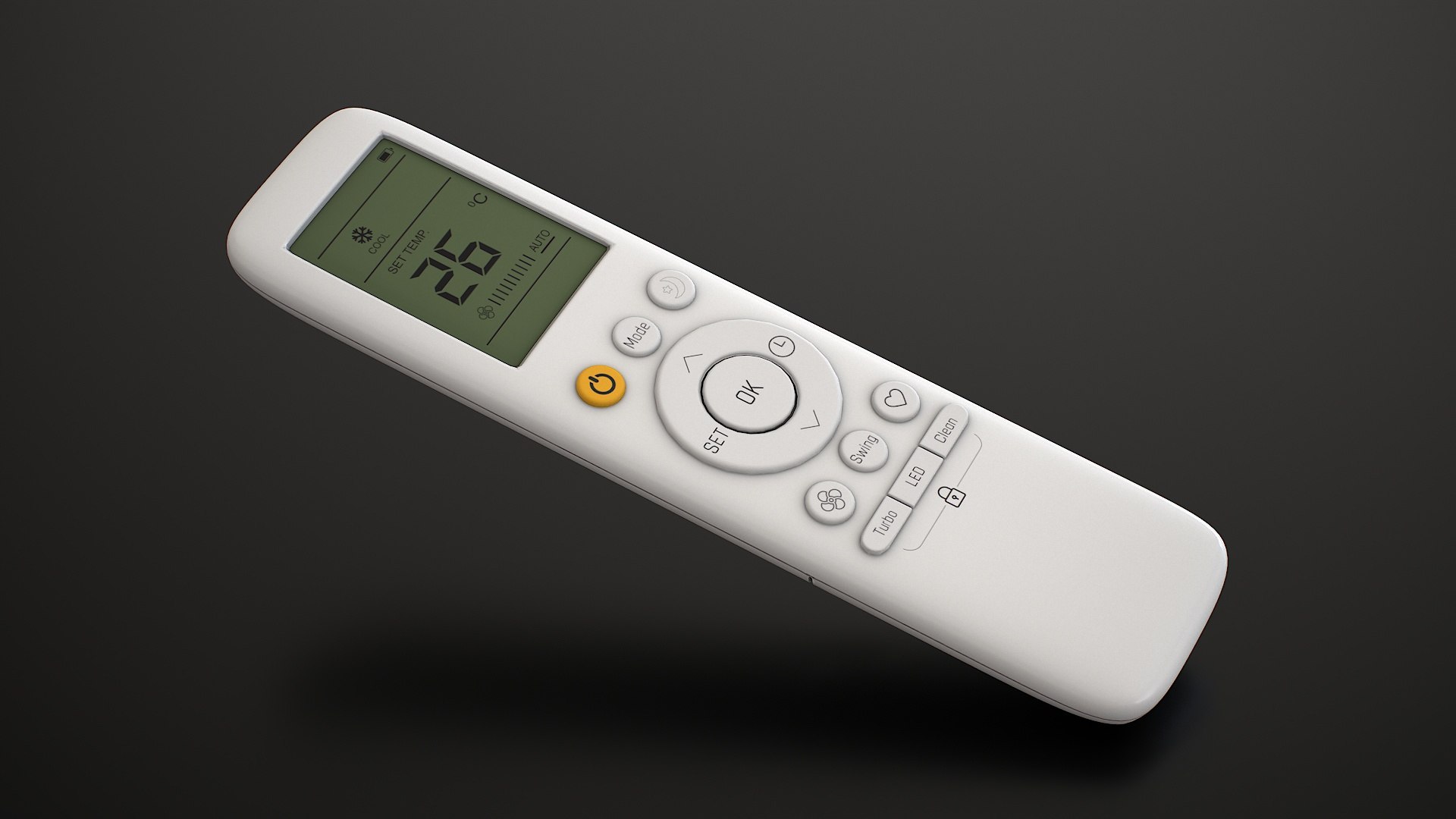 modelo 3d Control remoto del aire acondicionado - Control remoto de CA ...