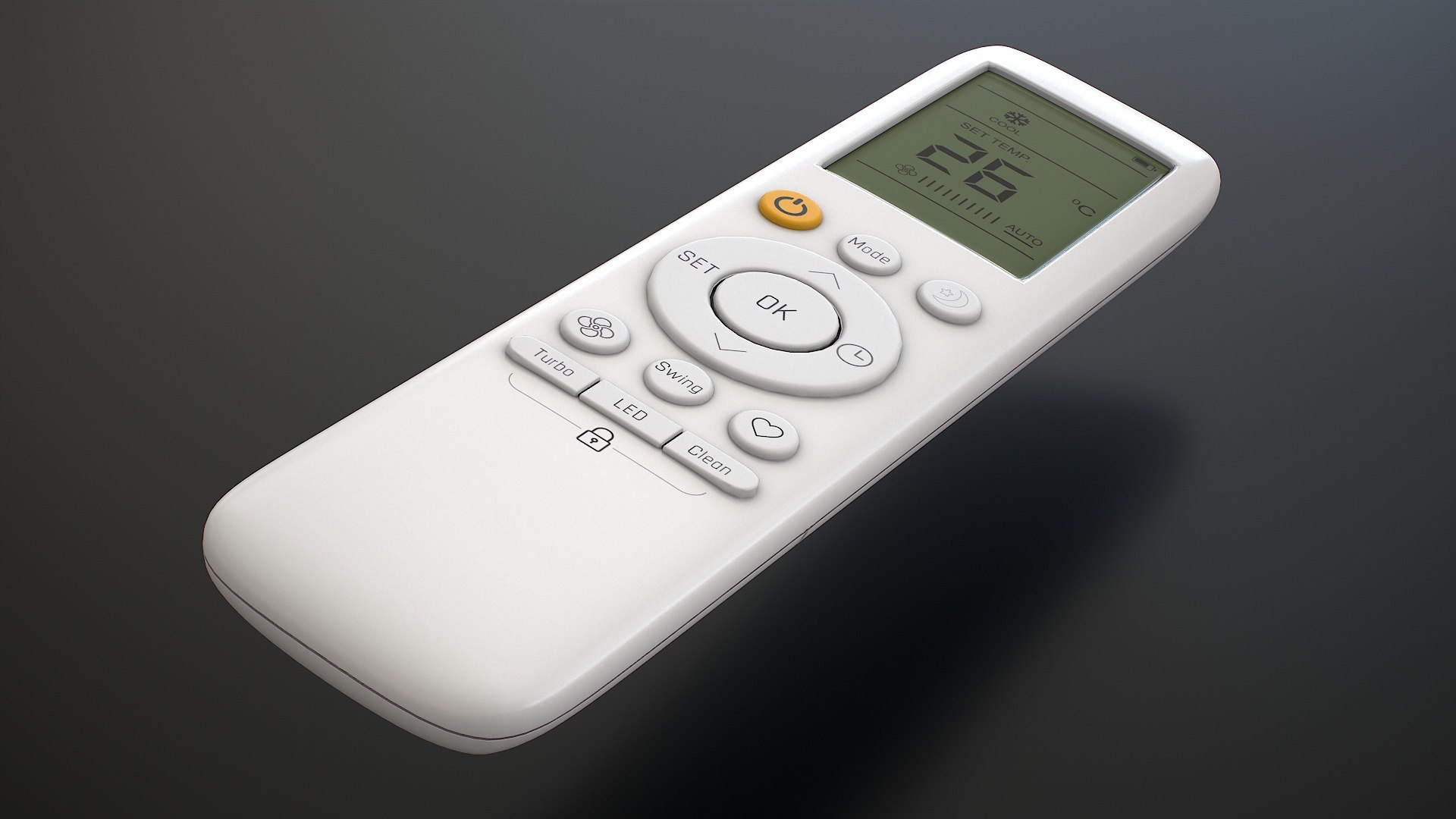 Air Conditioner Remote Control - AC Remote Low-poly 3D model 3D model ...