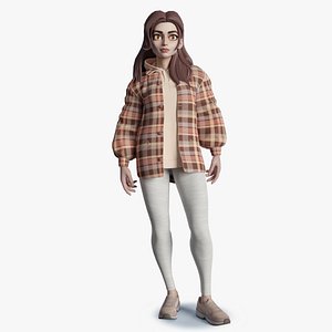 Stylized Cute Girl 3D model
