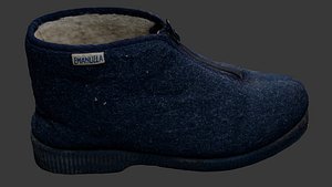 3D Wool Winter Shoe Scan model