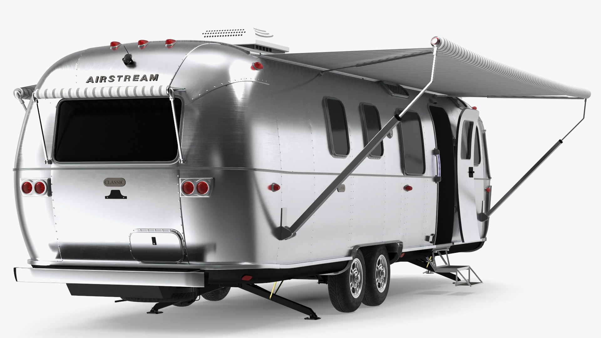 Airstream Classic 33FB Travel Trailer 3D model preview