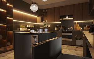 Luxury Modern Kitchen Design 3D model