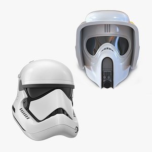 Star Wars Helmets 3D Models Collection