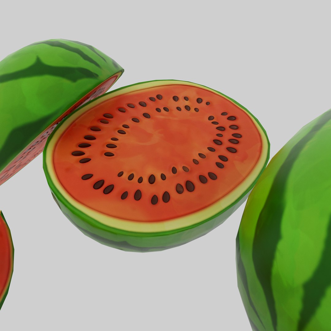 Water melon 3D https://p.turbosquid.com/ts-thumb/Pl/DoX43T/Ex/image3/png/1733327620/1920x1080/fit_q87/ca690ccc77a436df0200e6b03c211c346df423af/image3.jpg