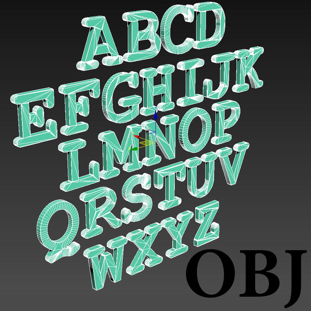 Wooden Alphabet Letters Model - TurboSquid 1424203