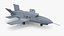 Jet Powered UAV EADS Barracuda Rigged 3D