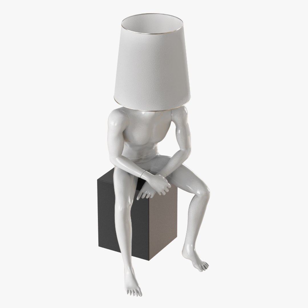 3D Male Mannequin Lamp Model - TurboSquid 1587784