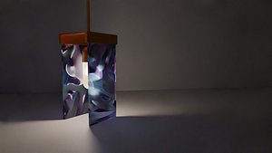 Iridescent Adjustable Pendant Light Textured Glass Luxury Lamp