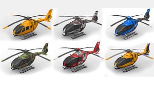 6 helicopters in 1 package 3D model