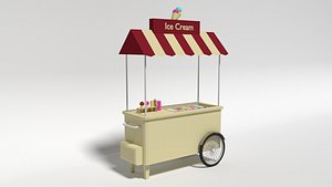 cream cart 3D model