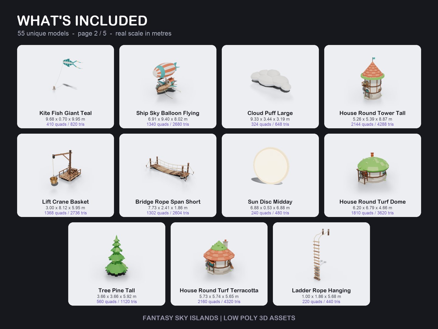Low Poly Fantasy Sky Islands - 55 Game Ready Models 3D model https://p.turbosquid.com/ts-thumb/Pl/OBxVnu/cP/20_included_2/png/1791928800/1920x1080/fit_q87/f098bcc419747c21595e97b0040031d42e165907/20_included_2.jpg