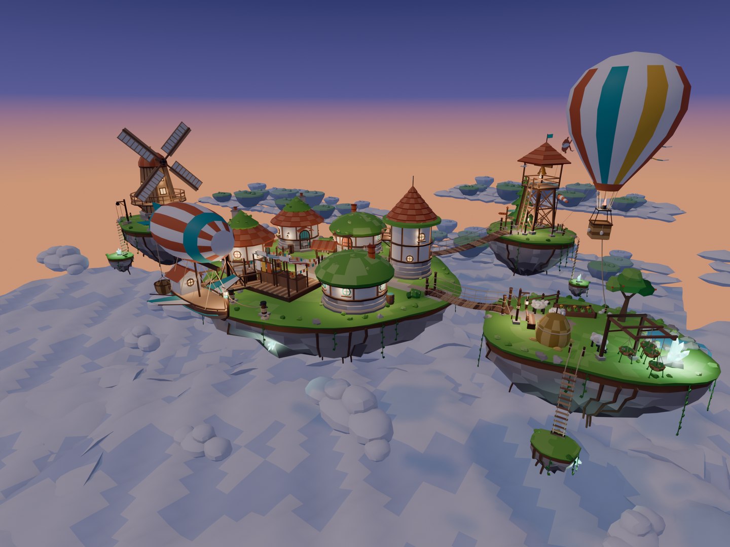Low Poly Fantasy Sky Islands - 55 Game Ready Models 3D model https://p.turbosquid.com/ts-thumb/Pl/OBxVnu/yA/15_dusk_wide_from_the_south_east/png/1791928776/1920x1080/fit_q87/2ad656c07ae47c54217b63dd72c5df1fc282ffb3/15_dusk_wide_from_the_south_east.jpg