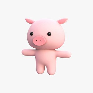 3D Character009 Chubby Pig