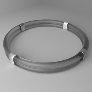 3D glass ring 4 model