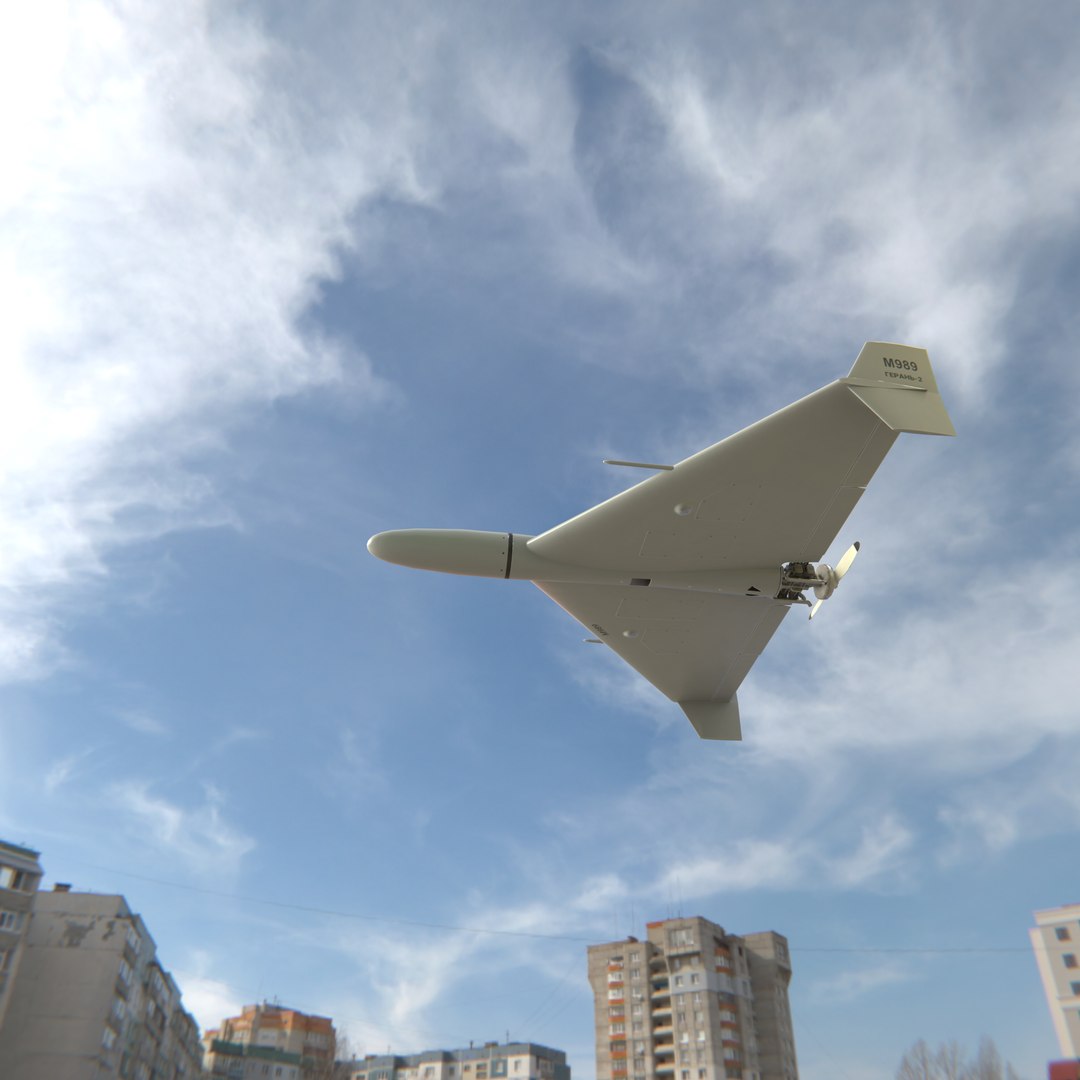 3D Iranian kamikaze drone Shahed 136 or Geran-2 LowPoly https://p.turbosquid.com/ts-thumb/Pl/QGgoZ0/lF/pr15/jpg/1675593638/1920x1080/fit_q87/2f90e5e82055fd018e512346bb140186ec18e354/pr15.jpg