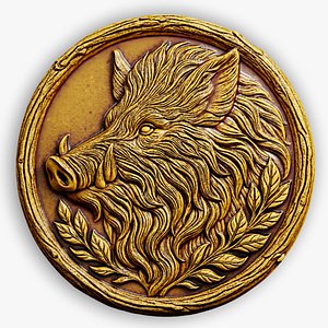 High Detail Wild Boar Relief for CNC Laser and 3D Print STL File and 4K Grayscale TIF