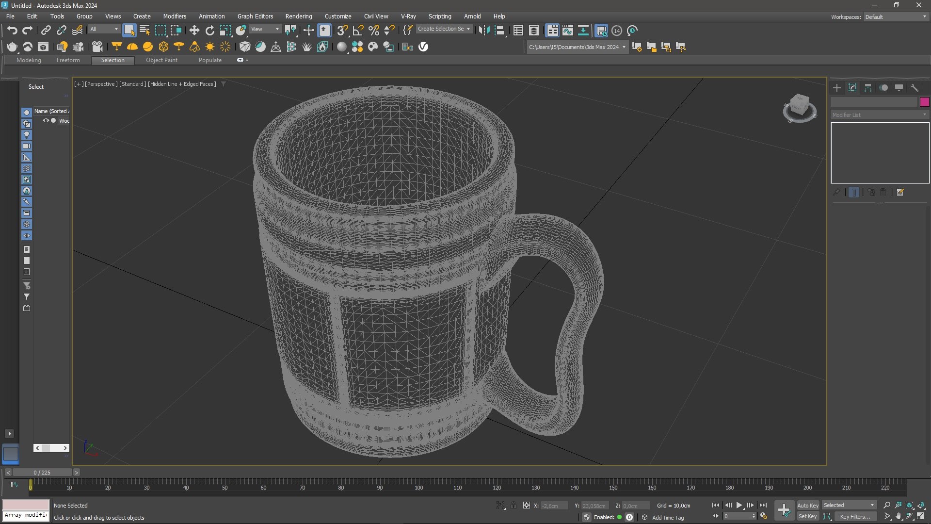 Wooden Beer Mug for 3D Print 3D model preview