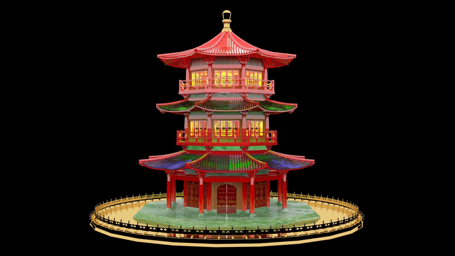 Chinese tower 3D model - TurboSquid 2094375