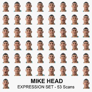 Mike Clean Scans Full Expression Set - 53 poses
