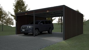 3D Modern car garage