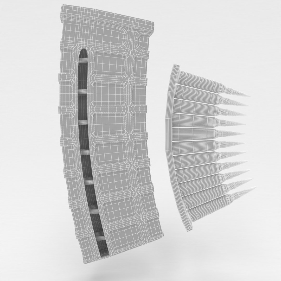 3D magazine bullets https://p.turbosquid.com/ts-thumb/Pl/rvkzty/Tk/rifle_magzine_wireframe/jpg/1613327615/1920x1080/fit_q87/e1963785b3a26437b3a0388cc522d2e5e4afddd4/rifle_magzine_wireframe.jpg