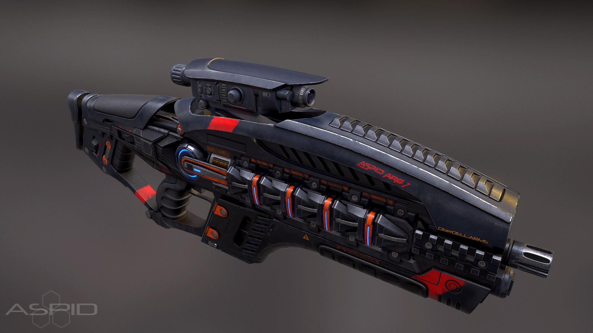 3d Futuristic Gun