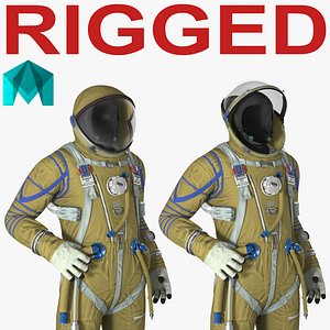 Strizh Space Suit Rigged for Maya