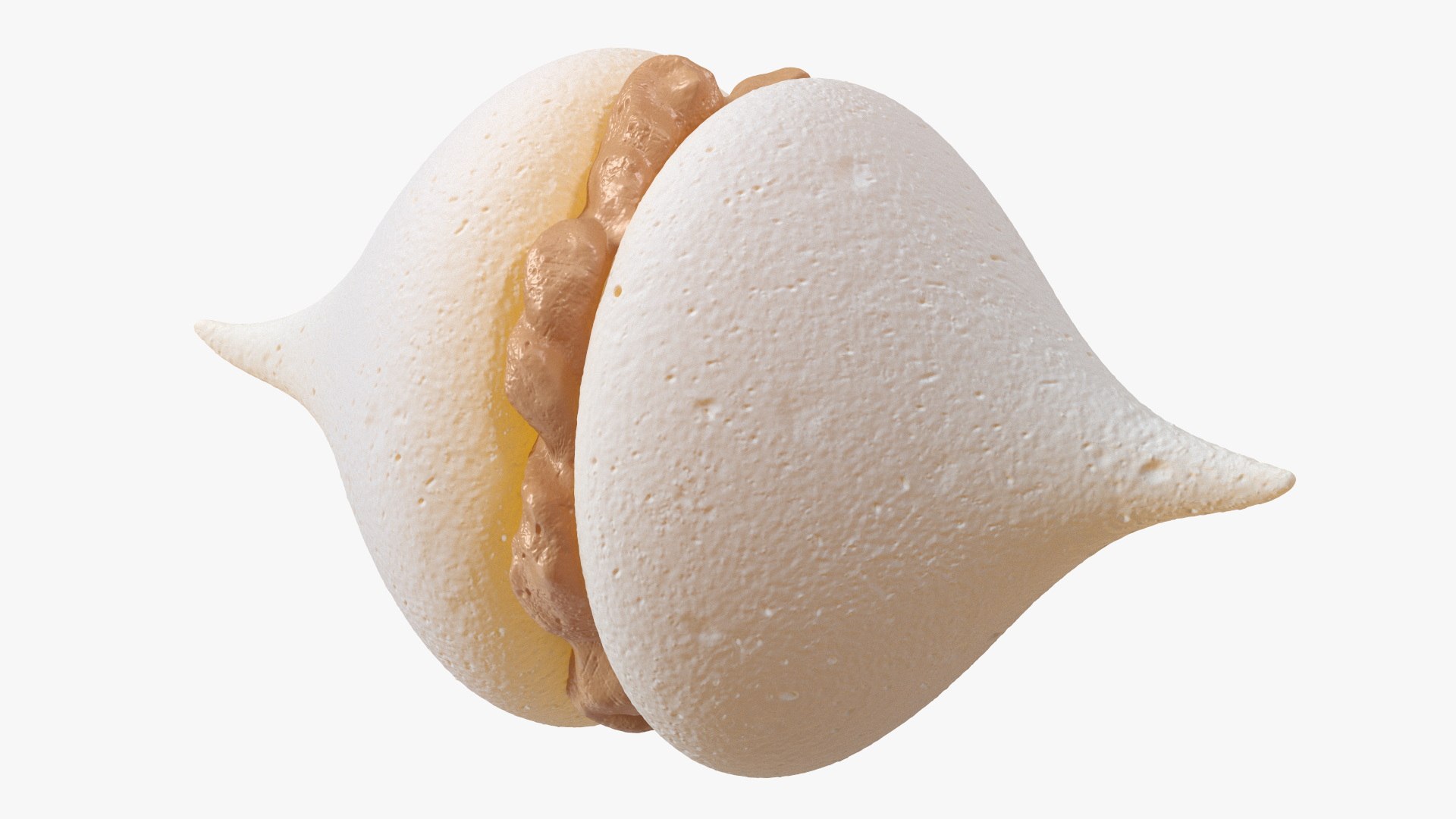 Smooth Meringue with Caramel Filling 3D model preview