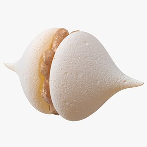 3D Smooth Meringue with Caramel Filling model