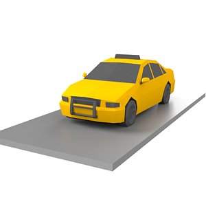 Taxi Car LowPoly - LA 3D model