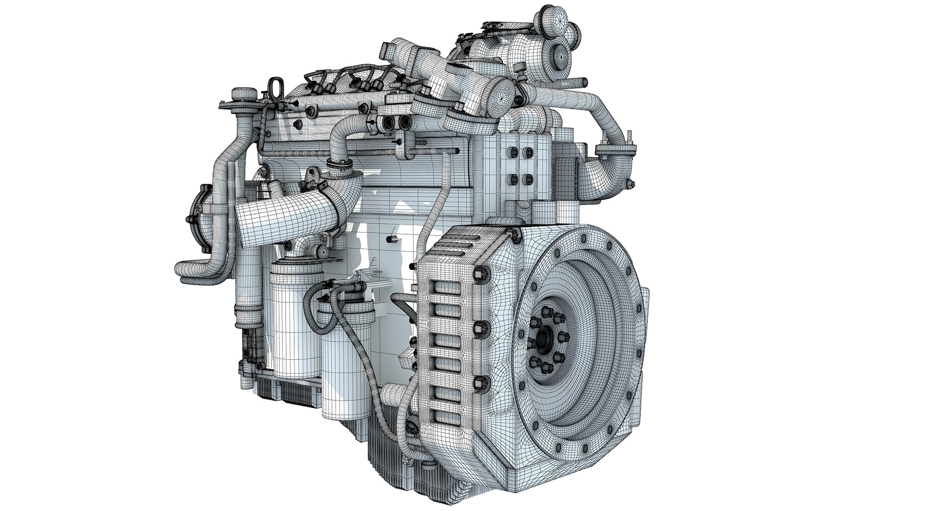 3d model heavy duty diesel engine