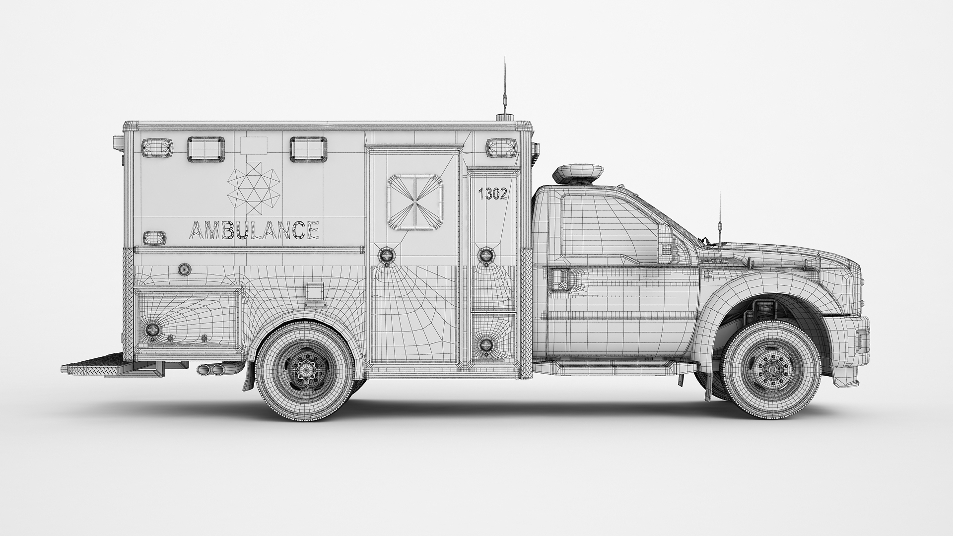 ford ambulance drawing