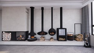 3D Collection Fireplace -B7