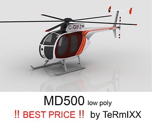 helicopter md-500 3d model