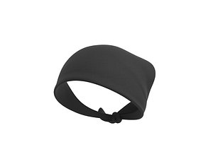 3D black bandana hat